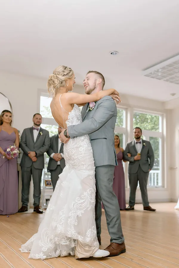 Couple embracing on the dance floor